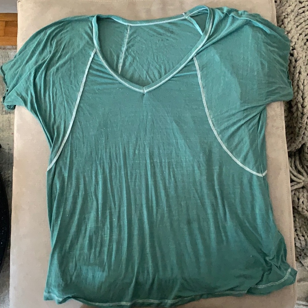 Green free people tee shirt